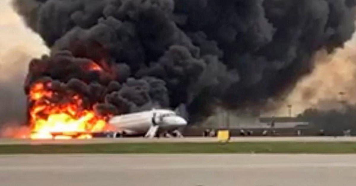 Watch: Burning airplane crash-lands in Moscow; 41 killed | New Straits