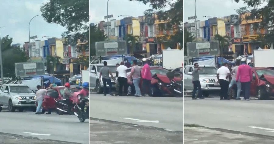 The video showed a visibly upset individual aggressively confronting the elderly man, punching the car’s window, and kicking the elderly man while another individual was seen slapping a passenger.- Pic credit X @MohamadYusofBi6