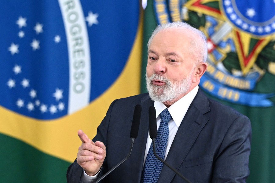 Brazilian President Luiz Inacio Lula da Silva delivers a speech during the launching of the Health Economic-Industrial Complex program at Planalto Palace in Brasilia on September 26, 2023. - AFP PIC