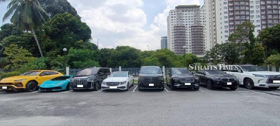 Some of the luxury vehicles seized by the MACC. - Pic courtesy of MACC.
