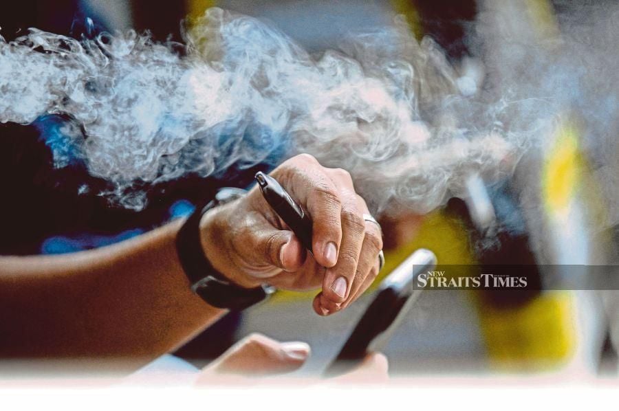 The reality is that vaping is harmful, becoming an increasingly addictive habit among the young and can be expected to continue to be so for generations. - NSTP/AIZUDDIN SAAD