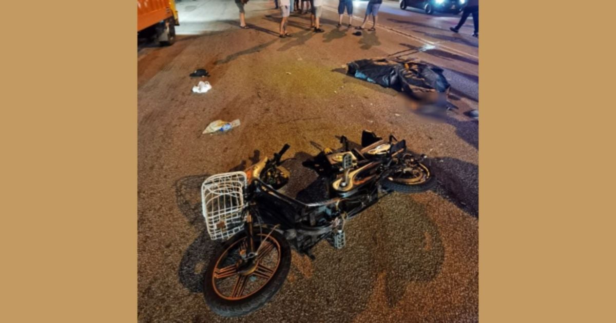 Two senior citizens on electric bicycle killed in crash with lorry ... - Vari34 NSTfielD Image SocialmeDia.var 1620811580