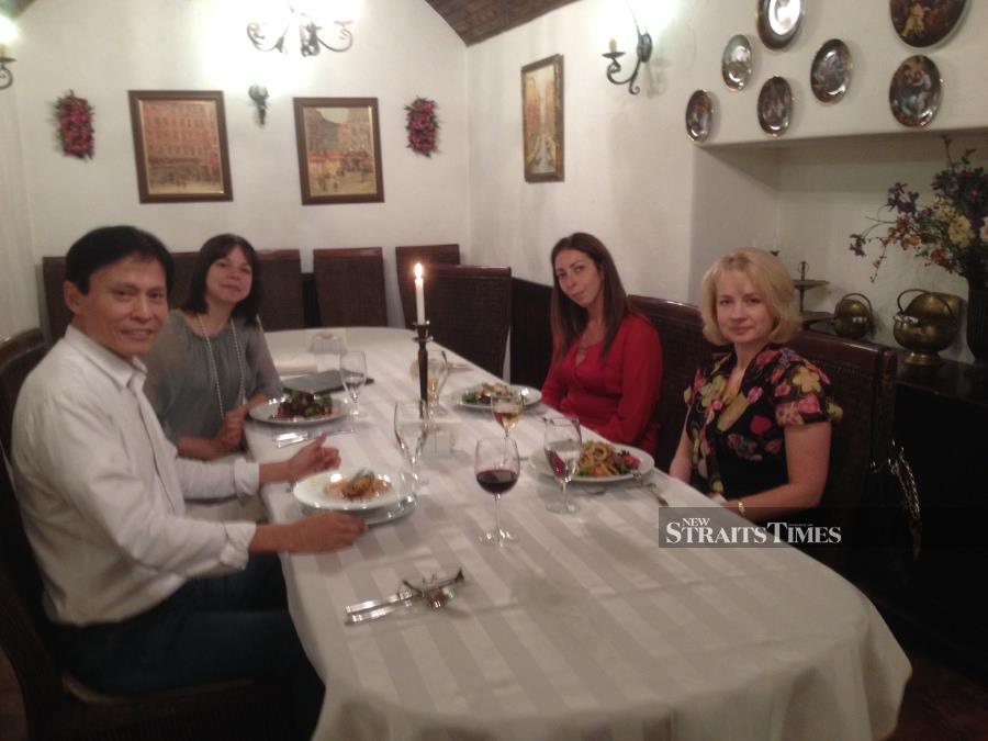 Dinner with Prof Natalia and her fellow deans in Dnipro city.