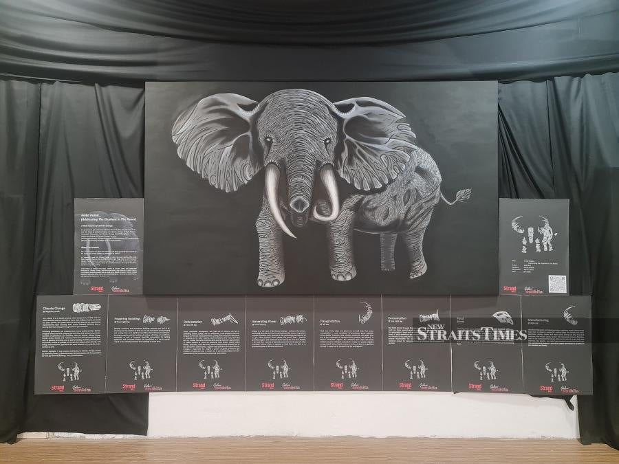  The main theme of the exhibition — an elephant in the room.