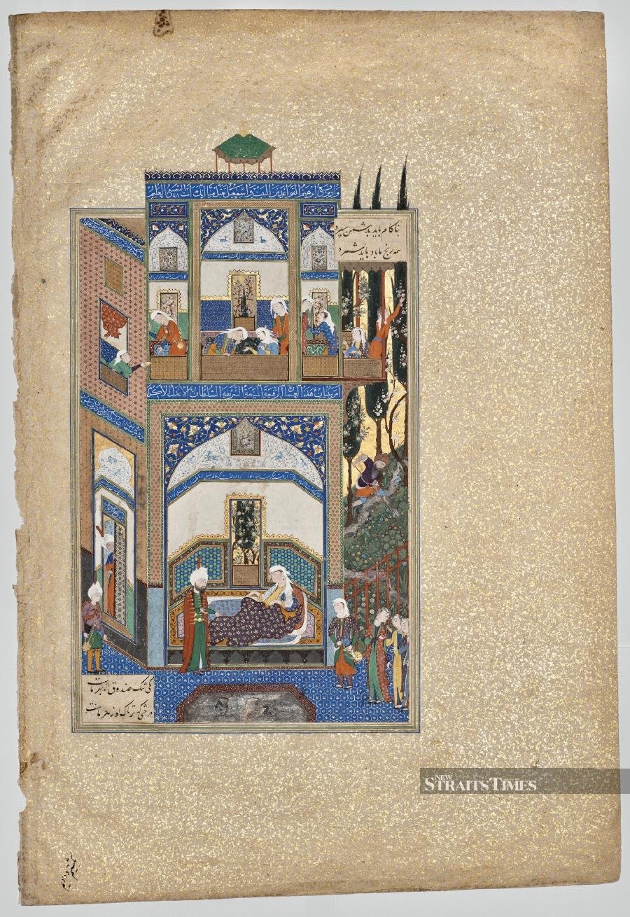  A folio from the legendary Shahnama of Shah Tahmasp, c.1520 to 1540 (The Hossein Afshar Collection at the Museum of Fine Arts, Houston).