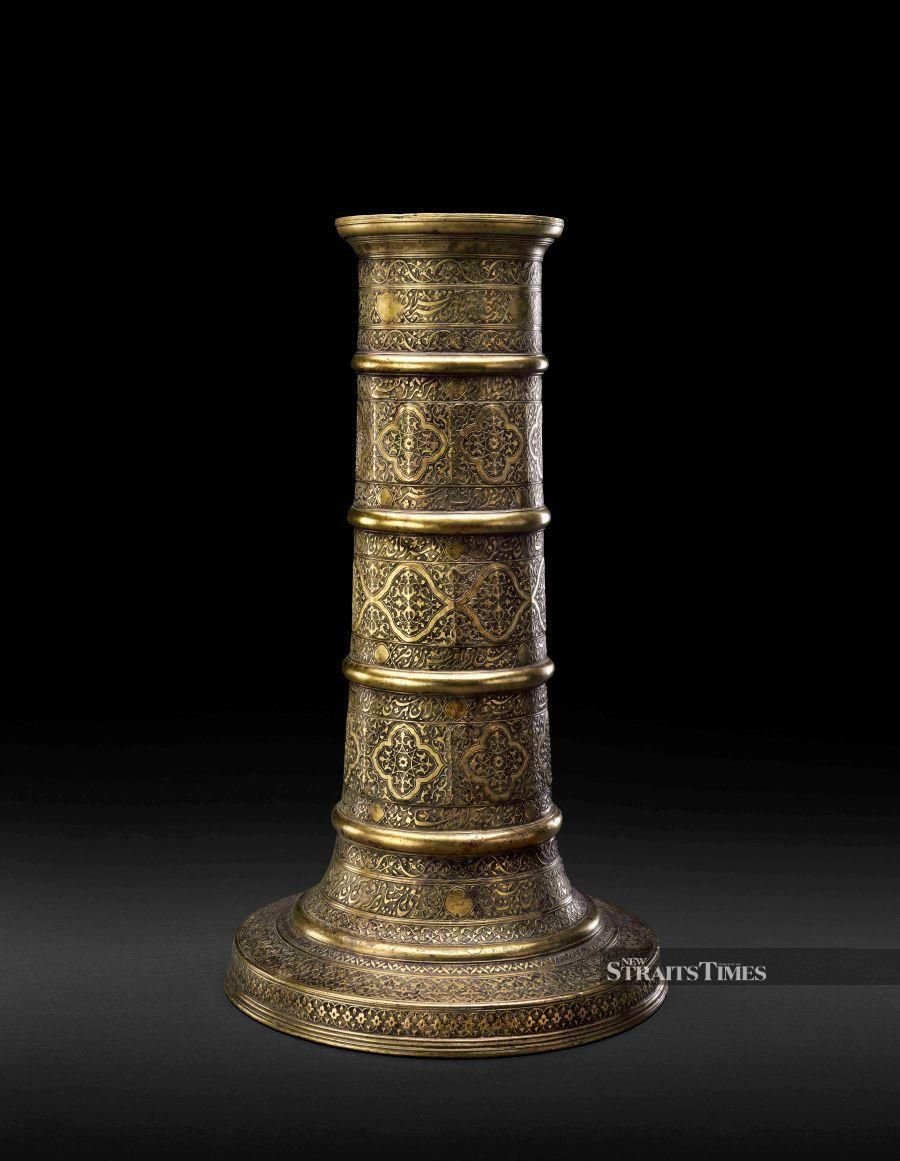  Torch stand from Iran, 16th century (The Hossein Afshar Collection at the Museum of Fine Arts, Houston).