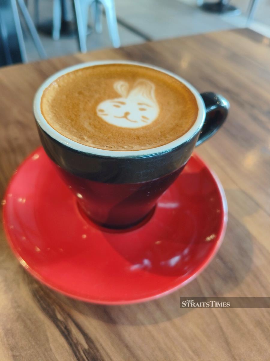  Cute latte art.