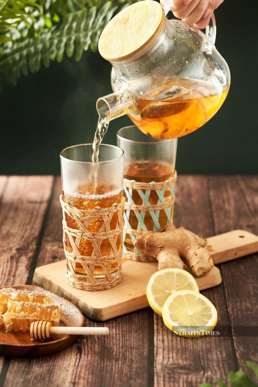  Ginger Lemon Tea with Honey.