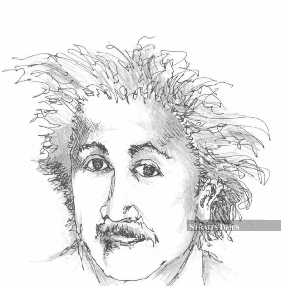  A sketch of the renowned physicist.