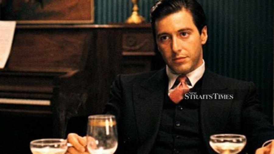  Michael Corleone played by Al Pacino in a scene from The Godfather.