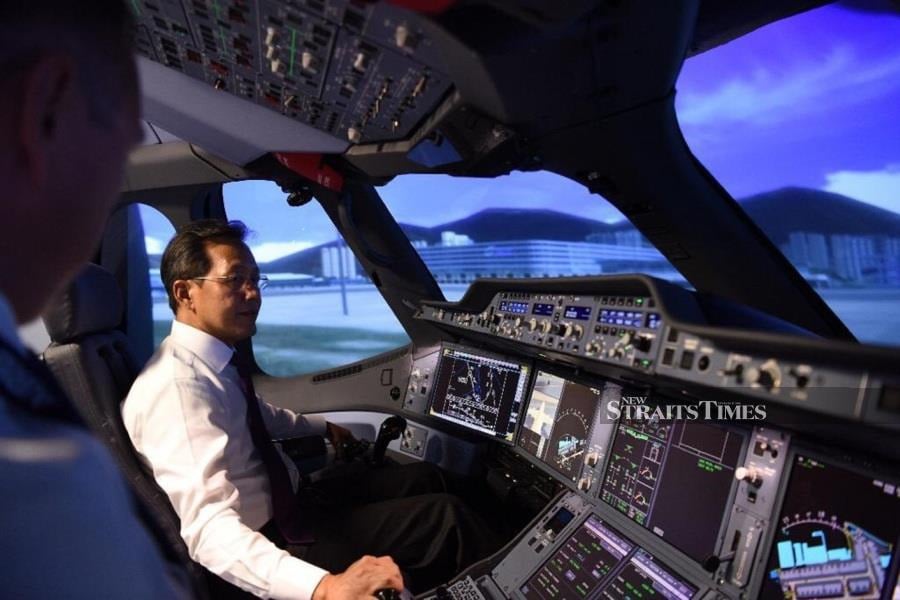  Capt Izham in the A350 simulator.