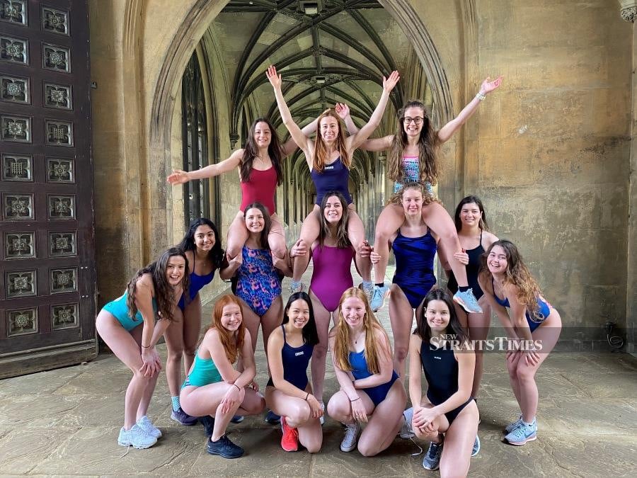  Lim and her swimming mates in Cambridge.