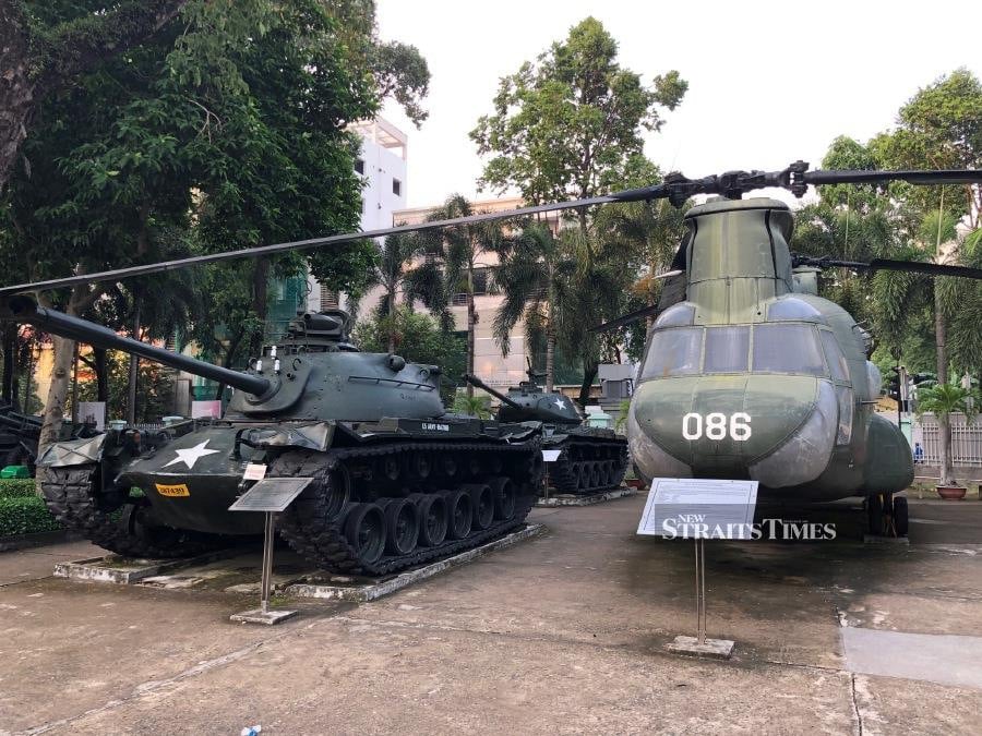  US military assets captured by the North Vietnamese army on display at the War Museum.