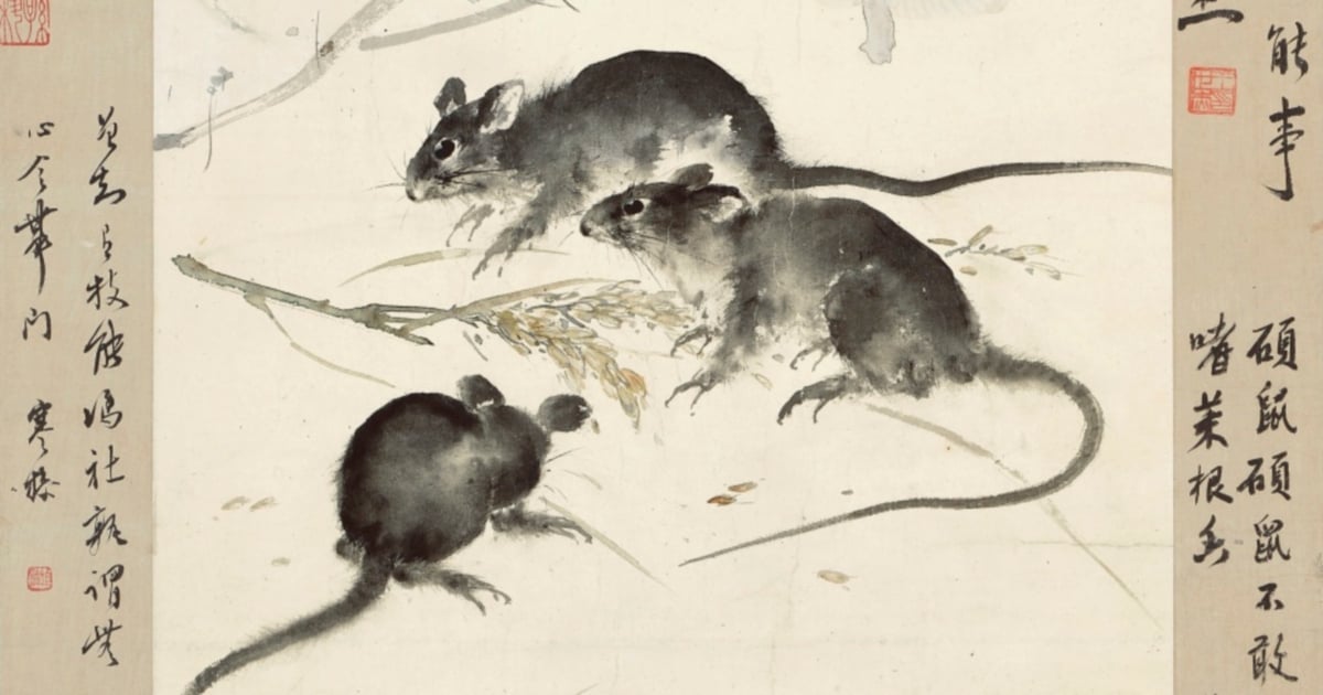 japanese rat painting