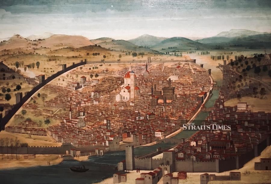  Florence, city of the Renaissance, painted around 1490.