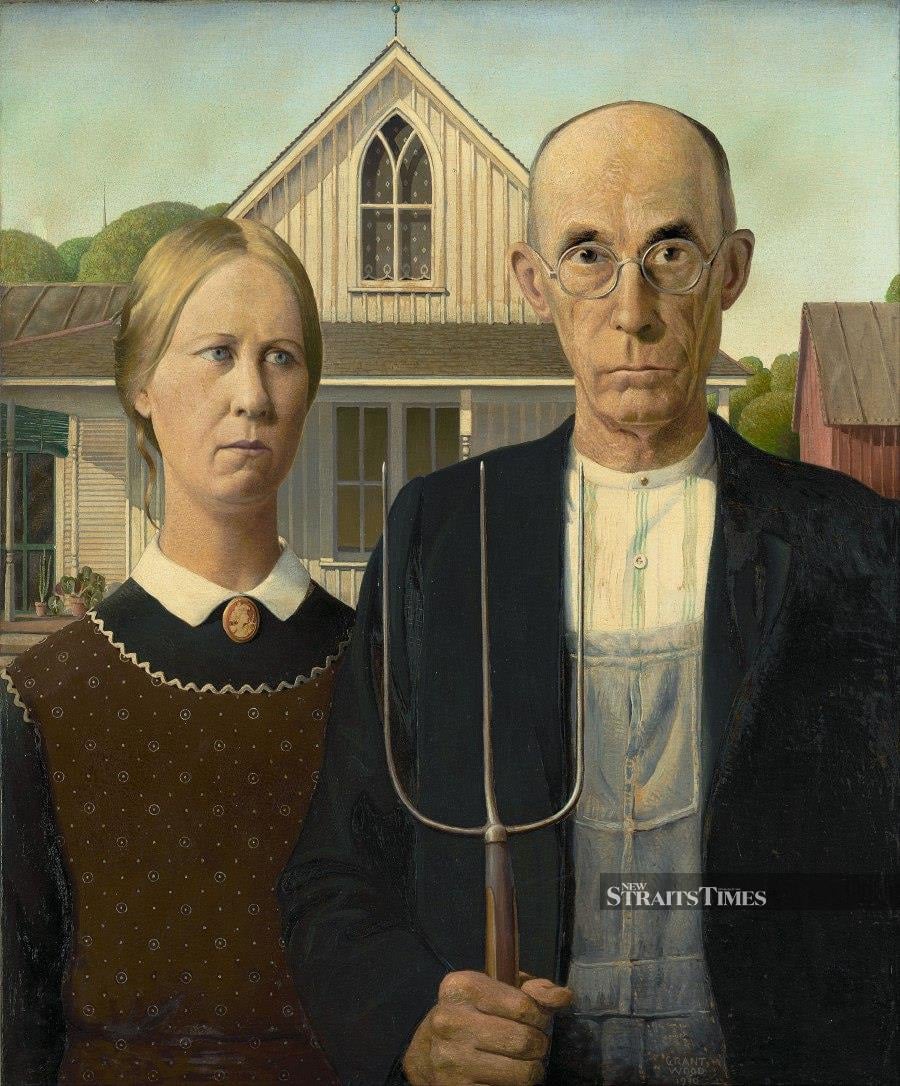  Grant Wood's ‘American Gothic’ is actually a picture of fatherhood.