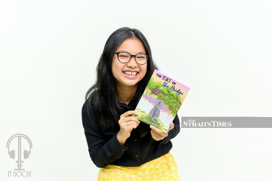  Teen writer Natalia Ashley Cheong's e-book entitled 'The Cat on the Bridge' will definitely appeal to cat lovers.