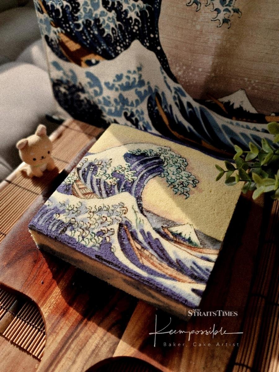  The Great Wave of Kanagawa cake, which Keem had always wanted to perfect.