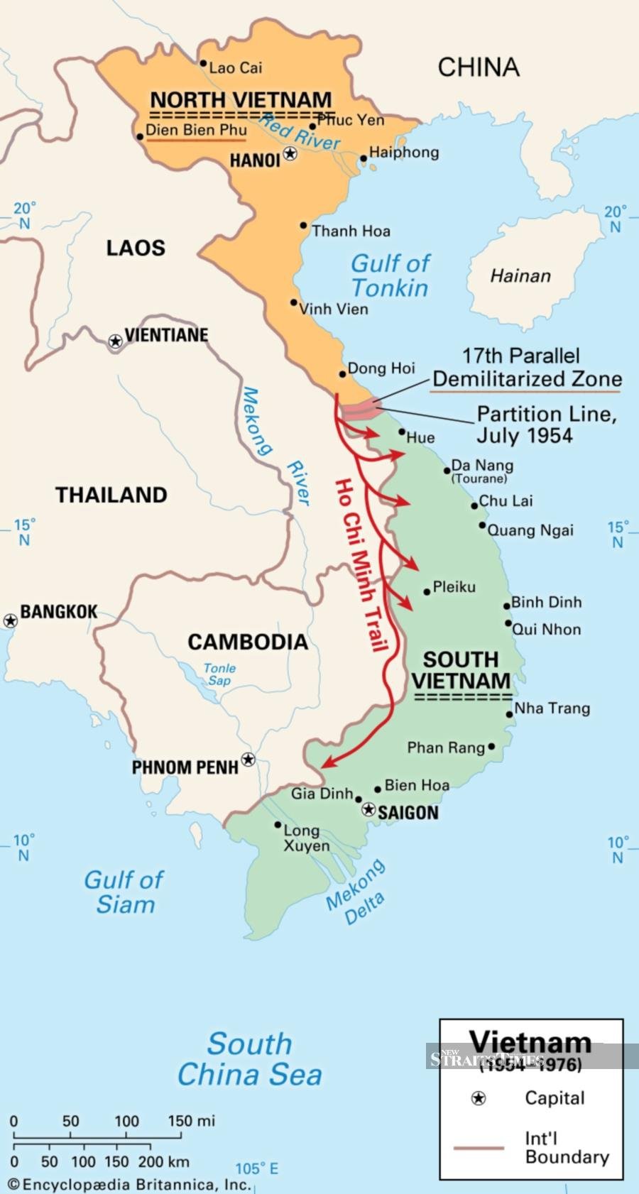  Map of Vietnam, 1954 - 1975.