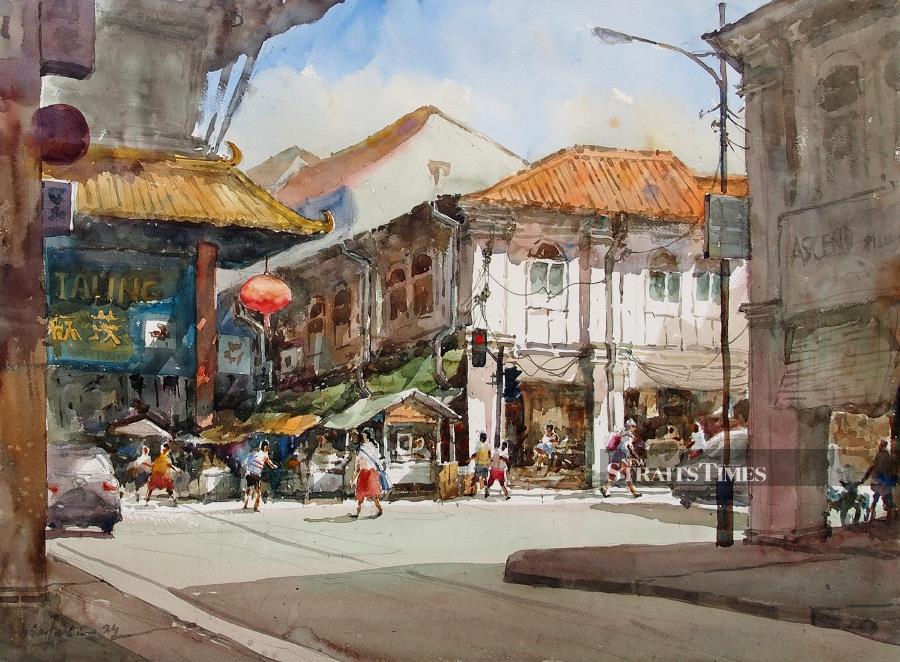  Petaling Street 2024 (watercolour) 76cmx56cm.