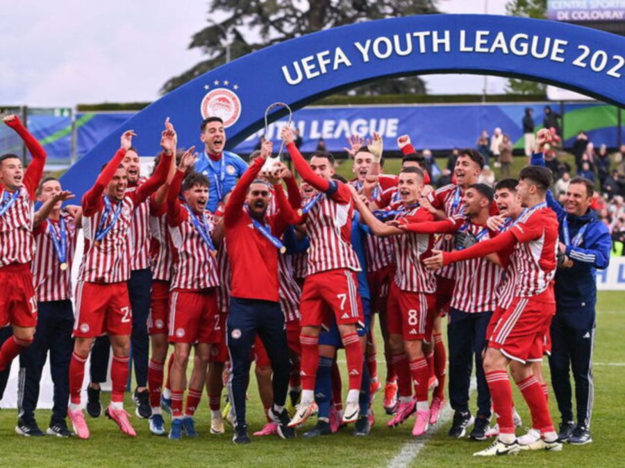 Olympiakos beat AC Milan 3-0 in the UEFA Youth League final on Monday, with victory in Europe’s under-19 football competition making them the first Greek club to win a UEFA title. - Pic credit www.thescore.com