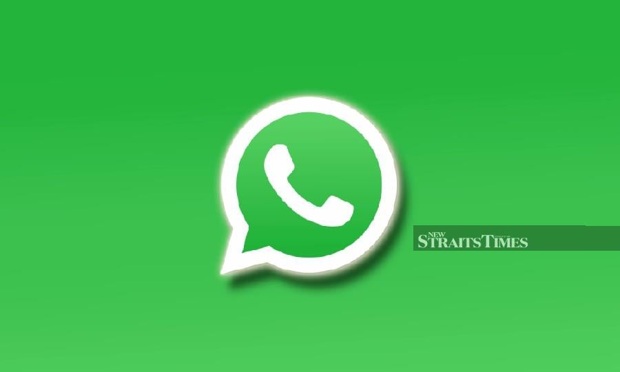 Communications and Digital Ministry is expected to hold a meeting with Meta regarding the WhatsApp takeover cybersecurity issue. - NSTP file pic