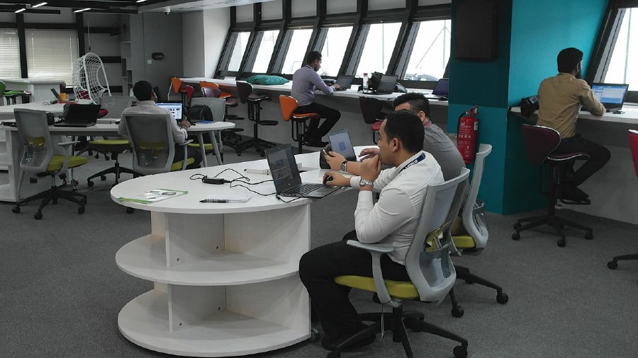 The iSpace is intended to promote an agile and modern workspace.