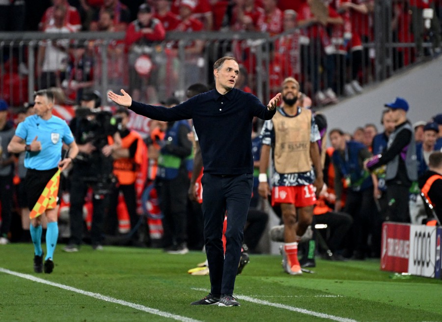Bayern Munich coach Thomas Tuchel reacts during the match against Real Madrid. - REUTERS PIC