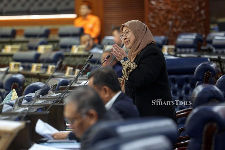 Fuziah Salleh speaking during the Dewan Rakyat sitting today. - BERNAMA PIC