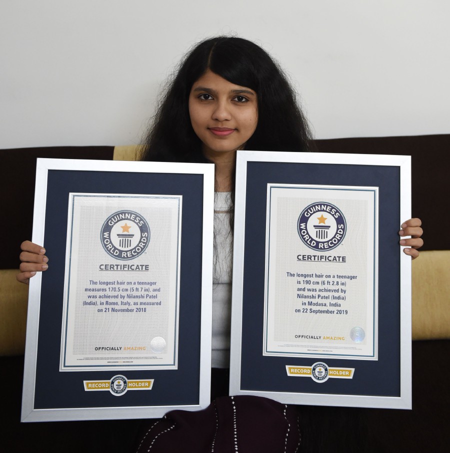Indian Teen Enters Record Books With 6 2 Feet Long Hair