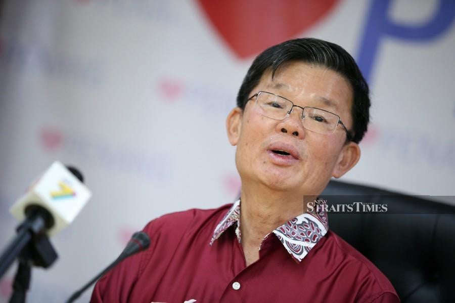 Penang Chief Minister Chow Kon Yeow. -NSTP/MIKAIL ONG