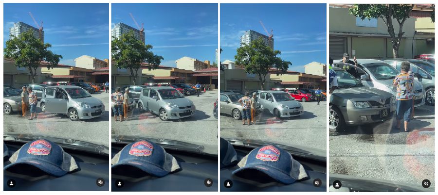 Screen grab of video showing a man helping two elderly ladies to park their car. -PIC CREDIT: INSTAGRAM/BRADER_M0KB0B