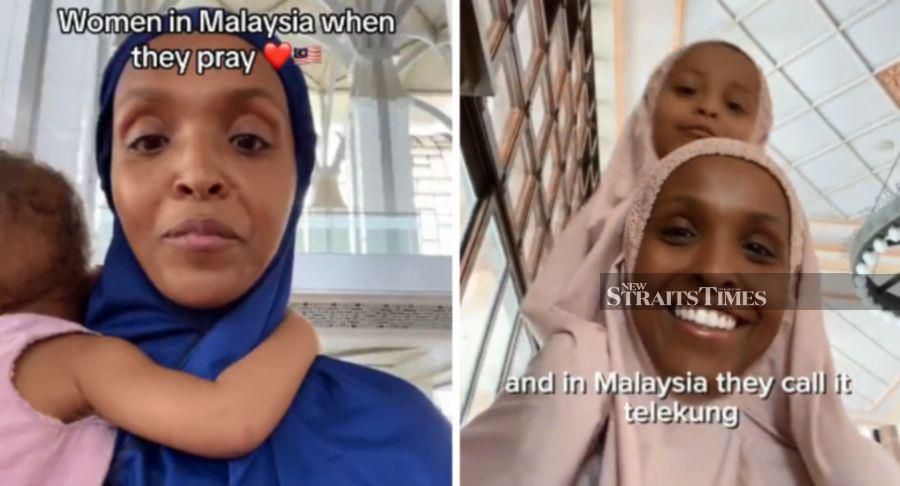 A woman known as Sagal Ali expressed her excitement about wearing a prayer gown commonly worn among Muslim women in Malaysia on TikTok. 