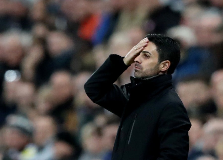 Arsenal manager Mikel Arteta branded Arsenal's 1-0 defeat at Newcastle "a disgrace" after Anthony Gordon's winner was controversially allowed to stand by VAR. -REUTERS/Scott Heppell