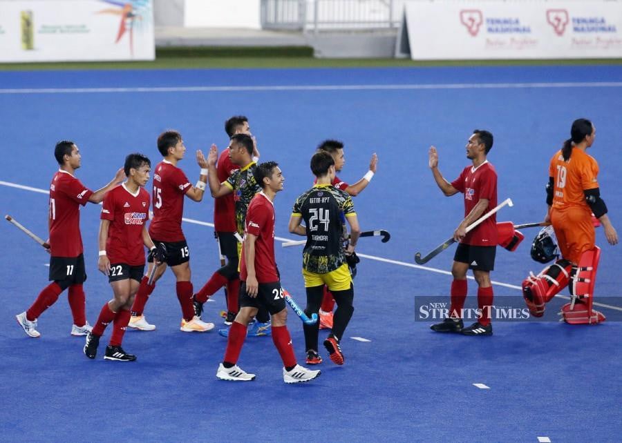 Tenaga won 3-1 over UiTM in the semi-final first leg of the TNB Cup at the National Hockey Stadium in Bukit Jalil. -NSTP/EIZAIRI SHAMSUDIN