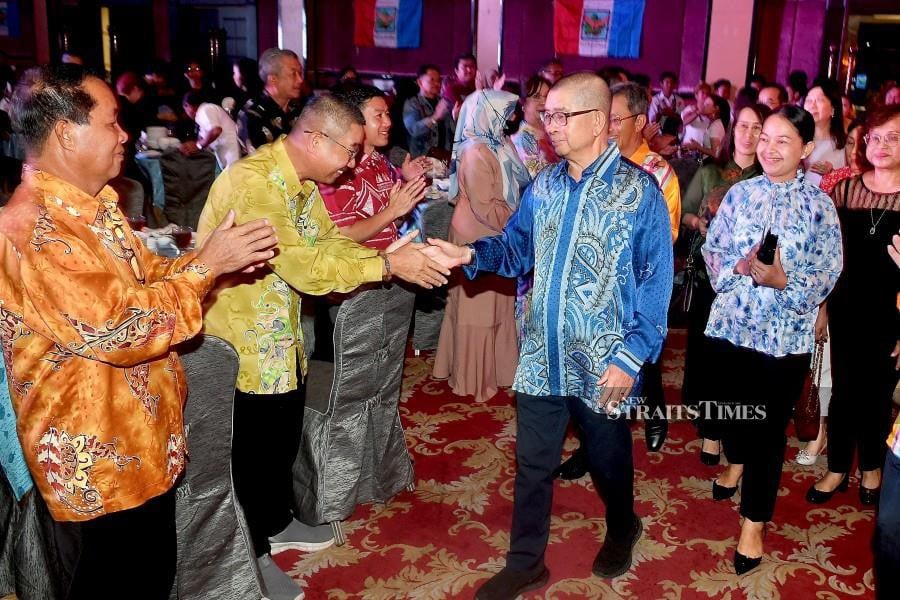 Parti Bersatu Sabah (PBS) president Datuk Seri Dr Maximus Ongkili at the party’s 39th anniversary celebration at Hakka hall in Kota Kinabalu, Sabah. -NSTP/MOHD ADAM ARININ