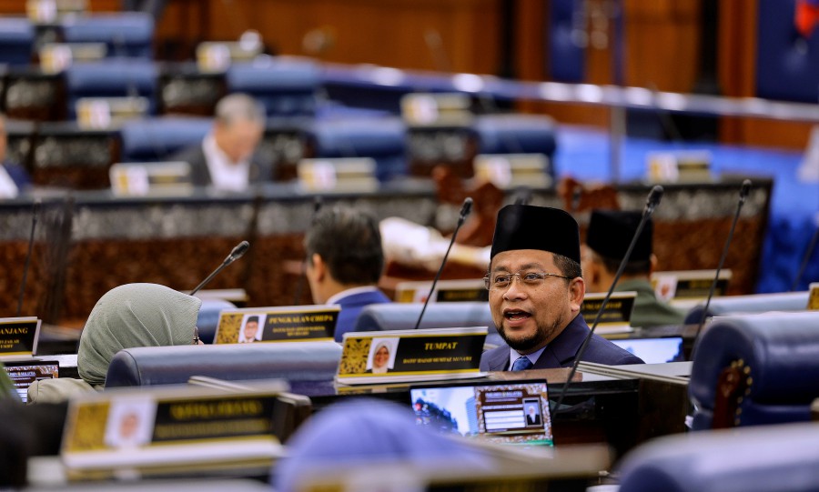 Opposition Member of Parliament Pengkalan Chepa Datuk Ahmad Marzuk Shaary (pic) reacts after he was ejected from the Lower House. -BERNAMA PIC