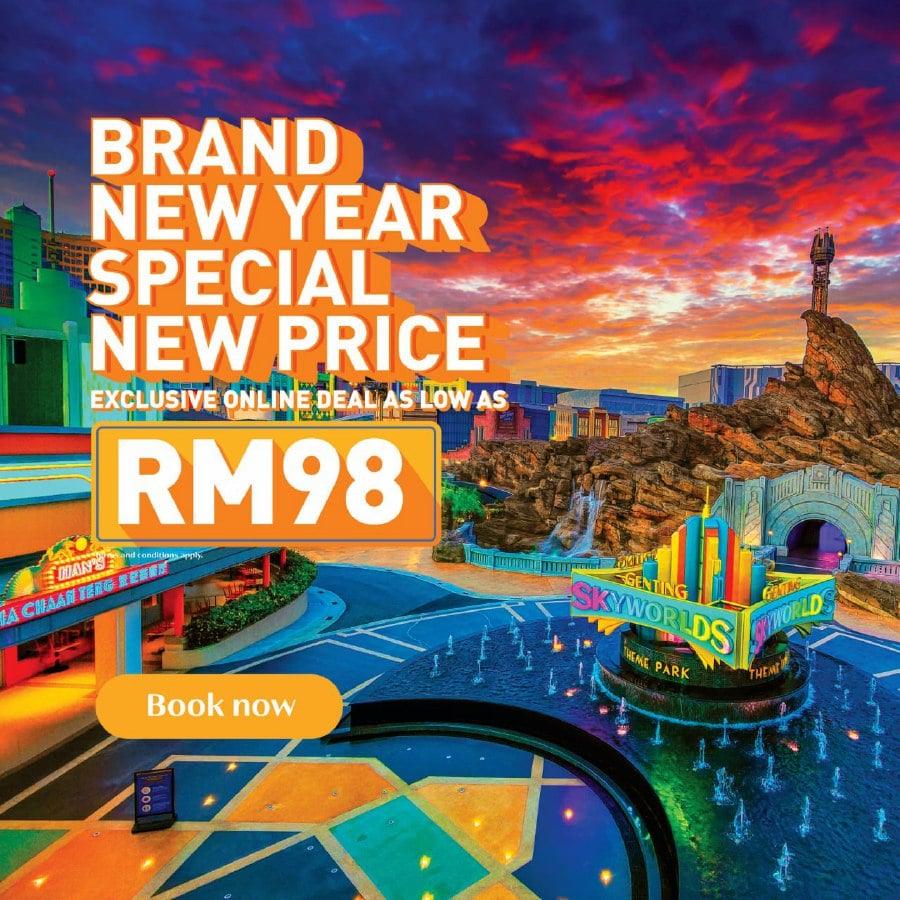 Visitors can experience the Genting SkyWorlds Theme Park with special pricing this year, beginning from as low as RM98.
