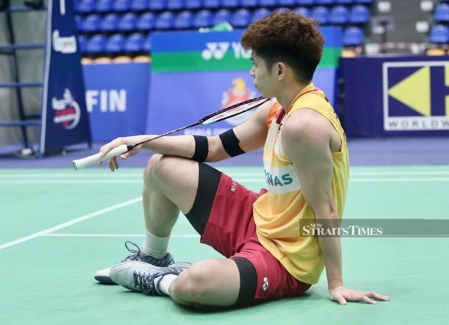 (FILE PHOTO) National shuttler Leong Jun Hao was knocked out in the quarter-finals of the Korea Masters Super 300. -NSTP FILE/FATHIL ASRI