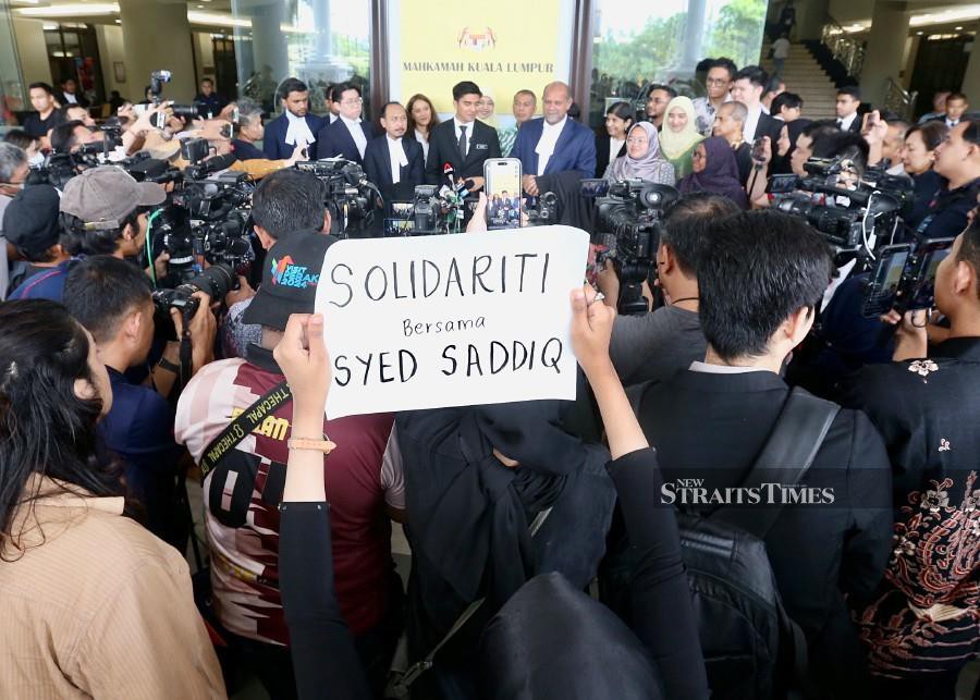 On Nov 9, all eyes were again centred on the High Court which found Muar MP Syed Saddiq Syed Abdul Rahman guilty of four charges of abetting in criminal breach of trust (CBT), misappropriation of property and money laundering in connection to Angkatan Bersatu Anak Muda (Armada) funds. - NSTP/FATHIL ASRI.