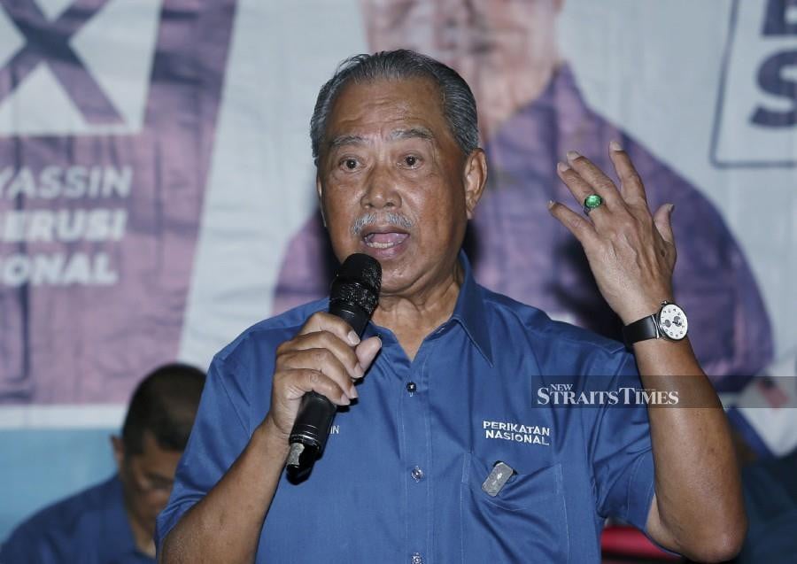 Perikatan Nasional chairman Tan Sri Muhyiddin Yassin insisted that support for the opposition pact has not changed despite the outcome of today’s Kuala Kubu Baharu by-election. -NSTP/EIZAIRI SHAMSUDIN