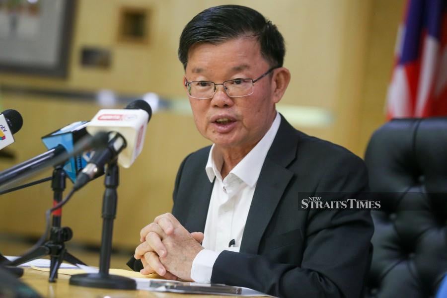 Penang Chief Minister Chow Kon Yeow. -NSTP/DANIAL SAAD