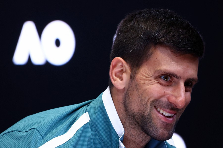 Serbia's Novak Djokovic during a press conference ahead of the Australian Open. -REUTERS/Edgar Su