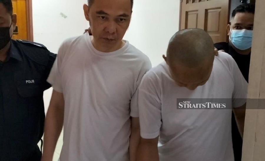 Two men were sentenced to death by hanging by the High Court after being found guilty of trafficking 4091.7 grams of methamphetamine two years ago. -NSTP/ABDUL RAHEMANG TAIMING