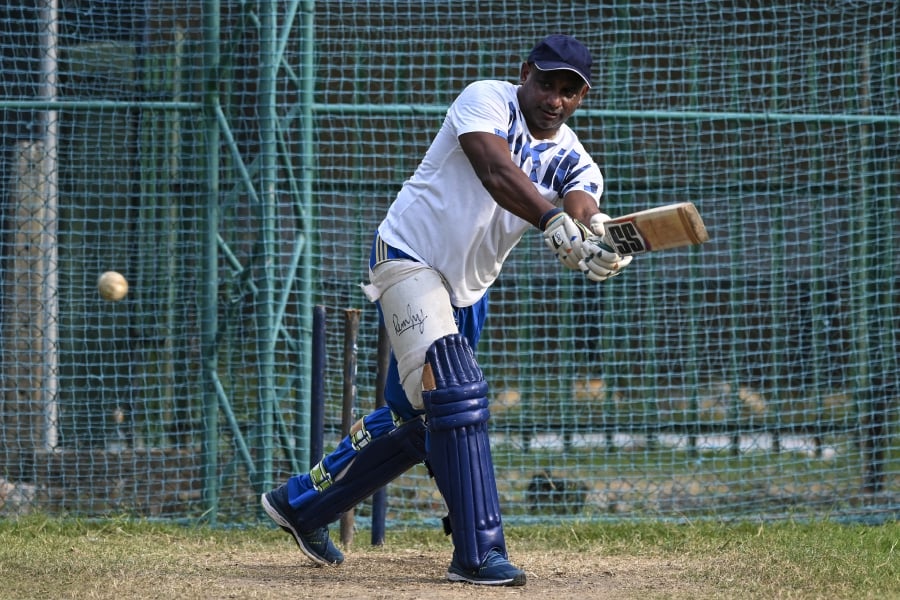 (FILE PHOTO) Sri Lanka's former cricket skipper Sanath Jayasuriya. -AFP/ISHARA S. KODIKARA