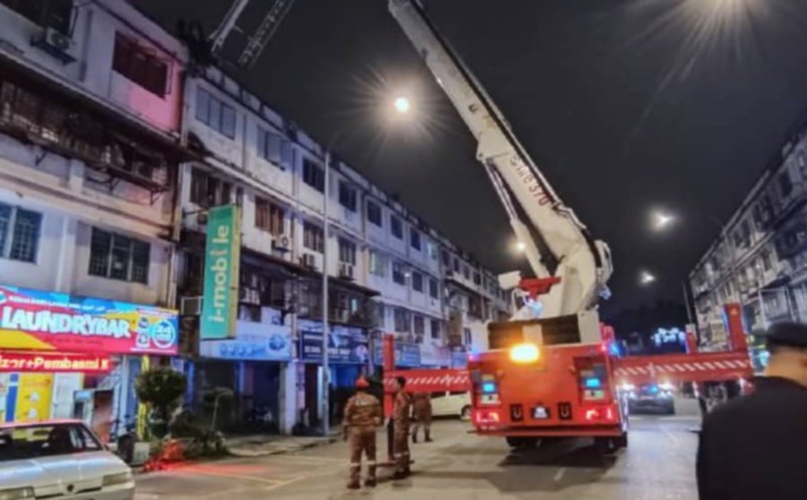 A man was found dead on the rooftop of a shophouse in Pandan Indah, Kuala Lumpur. -COURTESY PIC