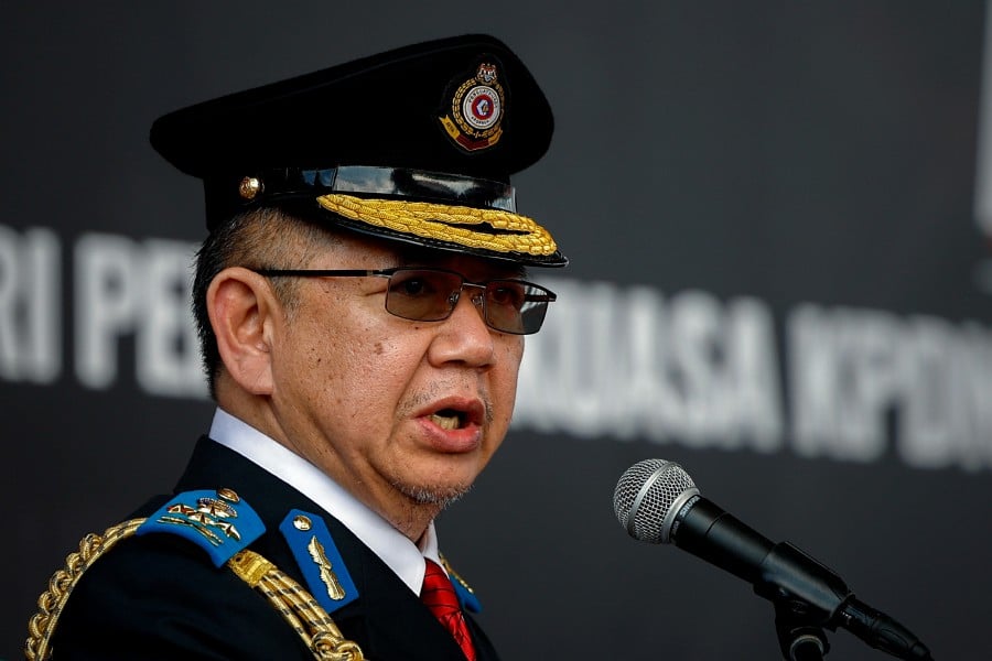 The Domestic Trade and Cost of Living minister Datuk Seri Salahuddin Ayub at the 51st Anniversary celebration of the ministry’s Enforcement Division and closing of the Basic Enforcement Science Course 2023 at Permata Resort Camp. -BERNAMA pic