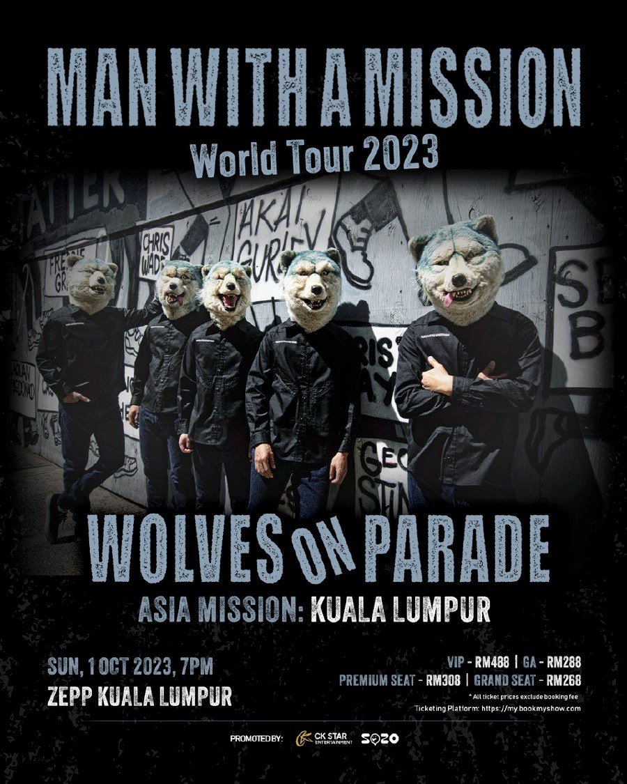 Japanese rock band Man With A Mission to hold maiden KL