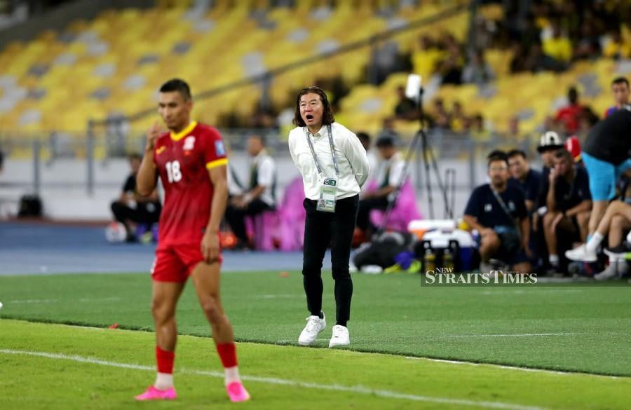 Coach Kim Pan Gon’s fiery halftime speech changed the course of Harimau Malaya's World Cup qualifier against Kyrgyzstan last Thursday at the National Stadium in Bukit Jalil. -NSTP/ASWADI ALIAS