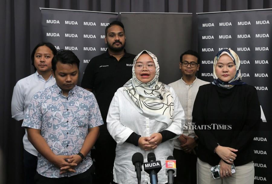 Muda's acting president, Amira Aisya Abdul Aziz she will hold official meetings with Muda members in all states over the next 100 days. -NSTP/AMIRUDIN SAHIB